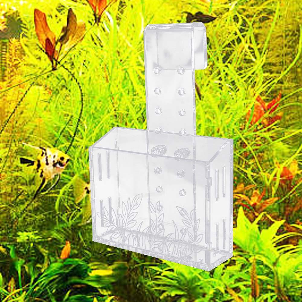 Aquarium Planted Wall - Wandhangende aquariumplantenbak transparant drijvend aquatisch plantenbakje