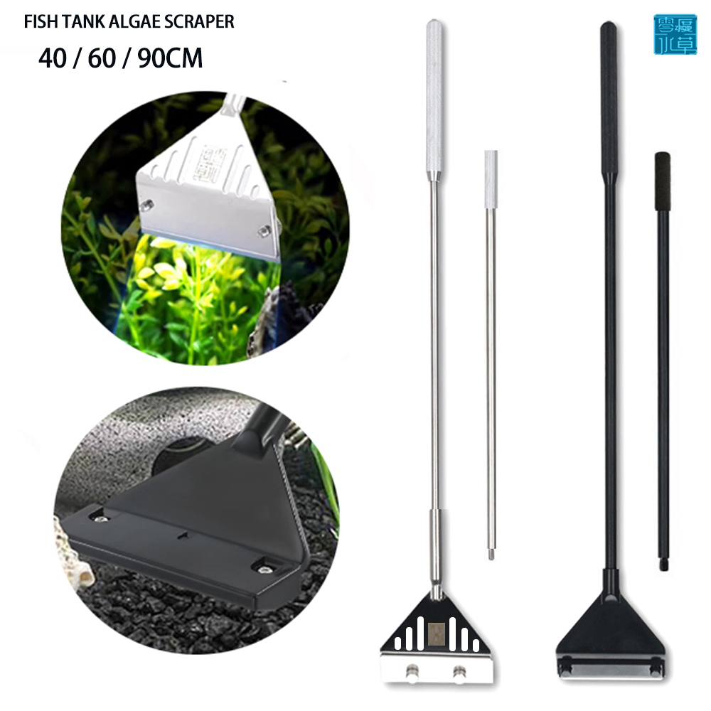 Planted Aquarium Algae Remover - Aquarium roestvrijstalen aquarium algenschraperschaafmes voor waterplanten,
