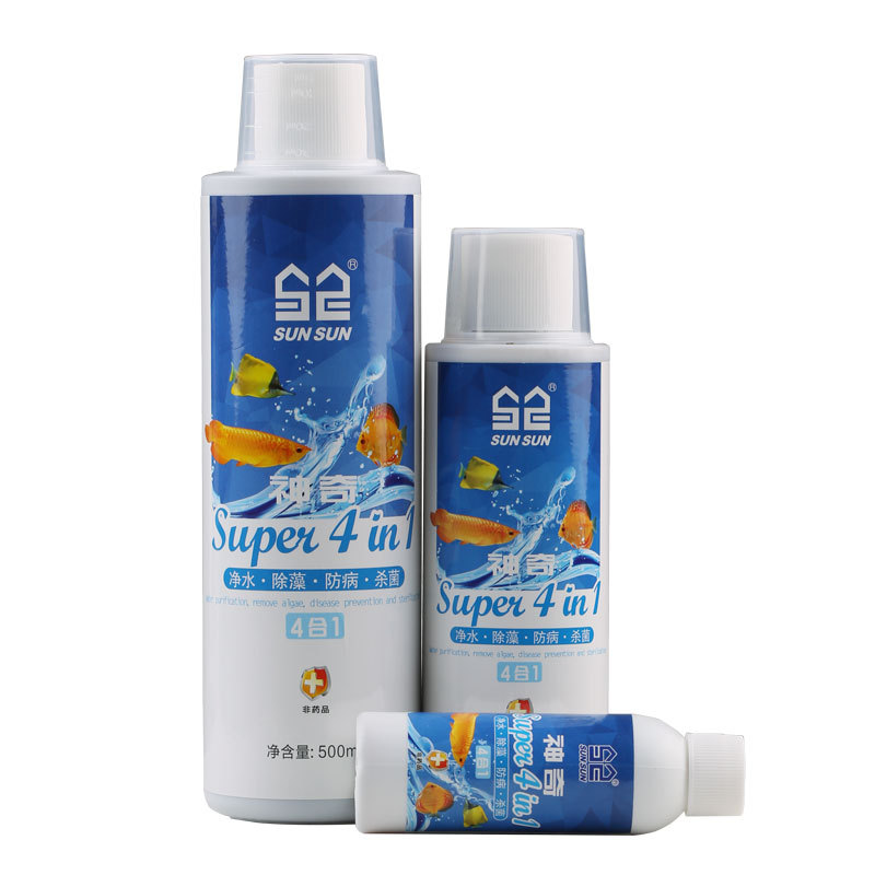 Planted Aquarium Algae Remover - Sunsun 4-in-1 aquariumwaterconditioner - reinigt/algencontrole/chloorverwijderaar/PH-stabilisator -